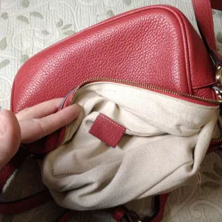 Bolso Gucci Rojo Piel