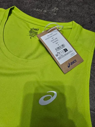 Camiseta tirantes running Asics verde Talla M