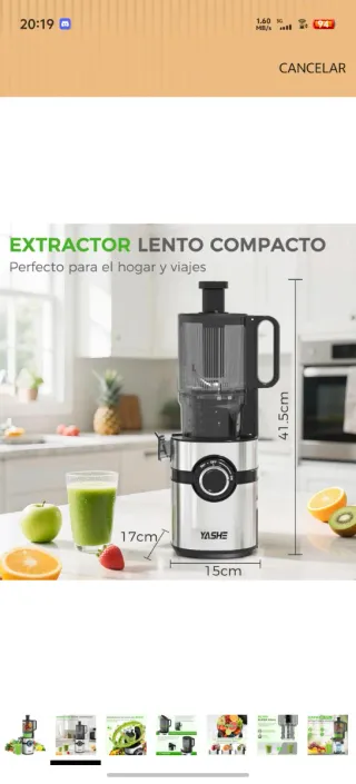 Extractor de zumos YASHE ZM1910B