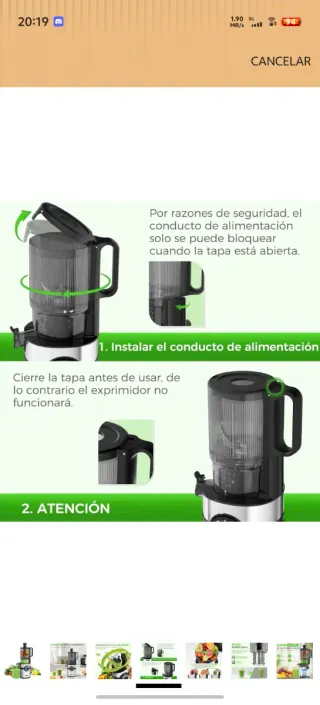Extractor de zumos YASHE ZM1910B