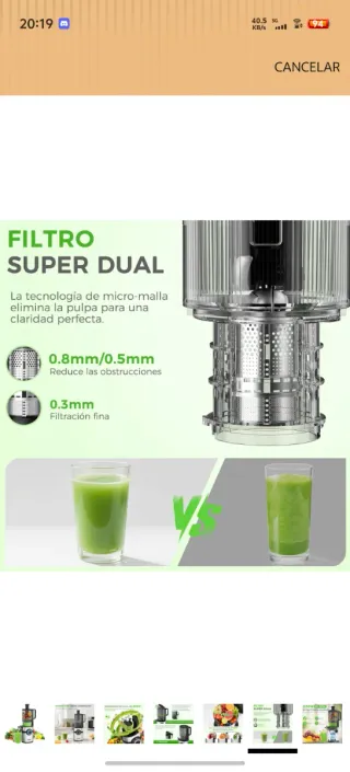 Extractor de zumos YASHE ZM1910B