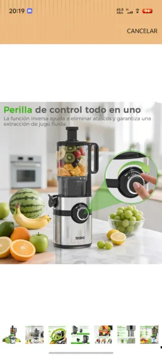 Extractor de zumos YASHE ZM1910B