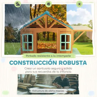Casita Infantil Madera Exterior/Interior