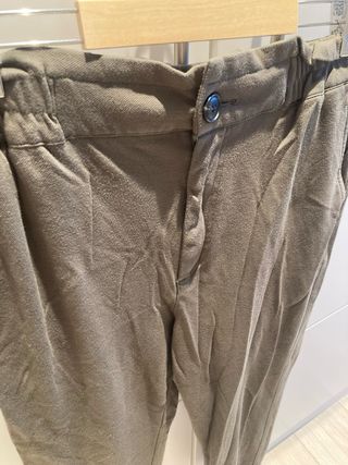 Pantalón Globo Zara Talla L Caqui