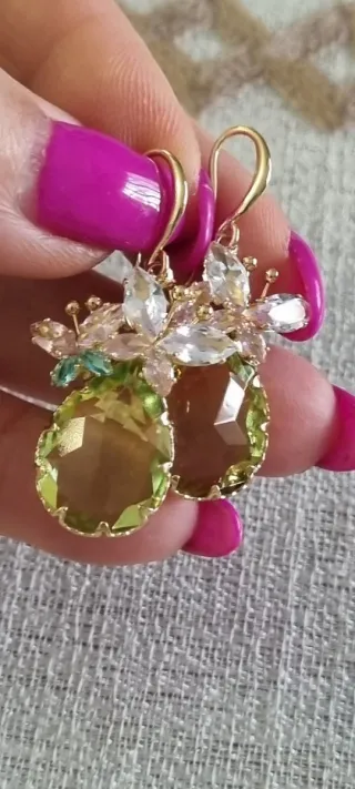 Pendientes de lujo con circonita