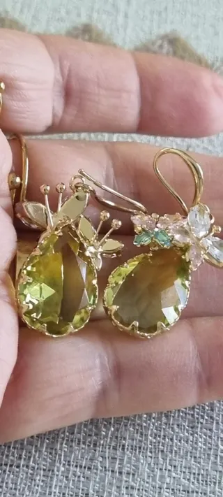 Pendientes de lujo con circonita