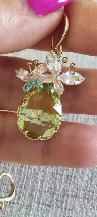 Pendientes de lujo con circonita