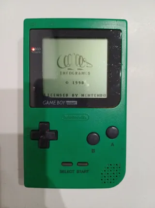 Nintendo Game Boy Pocket Verde, con striscia verticale