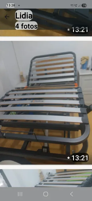 Cama articulada metálica eléctrica