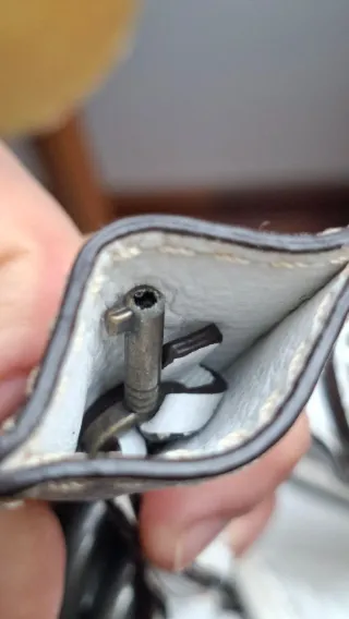 Bolso Purificación García Piel Blanca Vintage Y2K