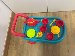 Juguete Carrito Camarera Té Tazitas Tetera Café