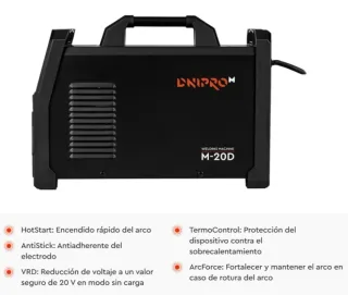 Soldador Inverter DniproM Profesional 7000W 200A