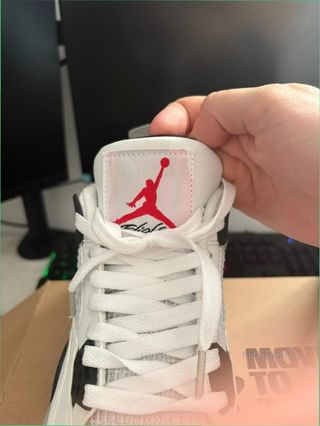 Jordan Retro 4 Blanco Gris Talla 44