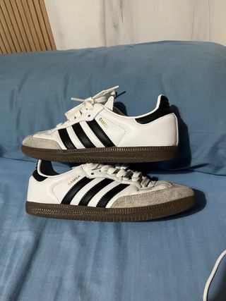 Adidas Samba Mujer Blancas Grises