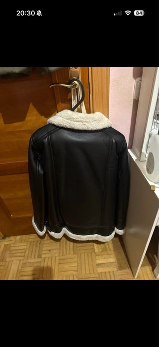 Chaqueta doble faz efecto piel