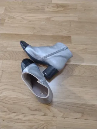 Botines Stefany Talla 39 Negro/Plata