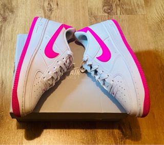 Nike Air Force 1 Blancas y Rosas Talla 39/38.5