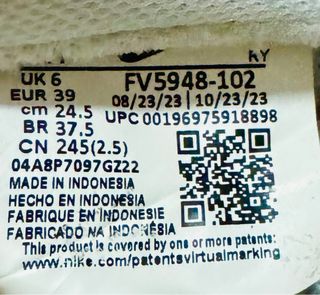 Nike Air Force 1 Blancas y Rosas Talla 39/38.5