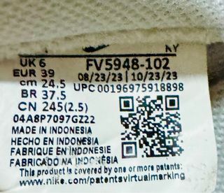 Nike Air Force 1 Blancas y Rosas Talla 39/38.5