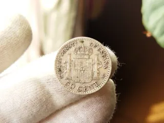 Moneda Plata 50 céntimos 1904 *0*4 Alfonso XIII