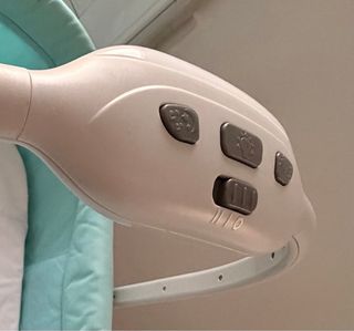 Cuna bebé ajustable verde agua