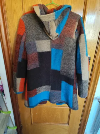 Abrigo patchwork multicolor