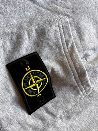 Stone Island Pantalón Corto Gris