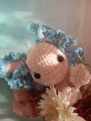 Axolotl amigurumi uncinetto