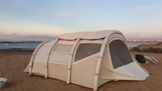 Tienda campaña hinchable 6 personas