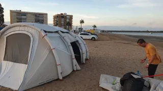 Tienda campaña hinchable 6 personas