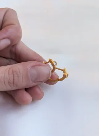 Pendientes plata 925 baño oro