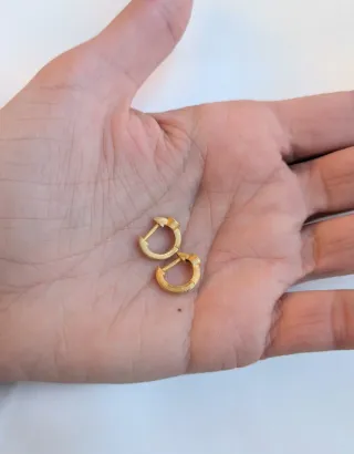 Pendientes plata 925 baño oro