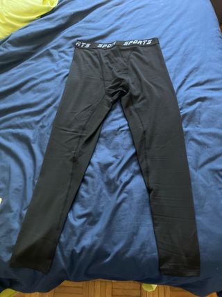 Pantalón térmico deportivo negro para hombre