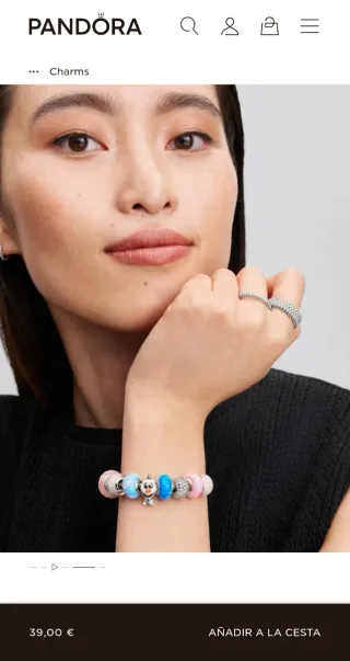 Charm Pandora Océano Opalescente Azul Profundo