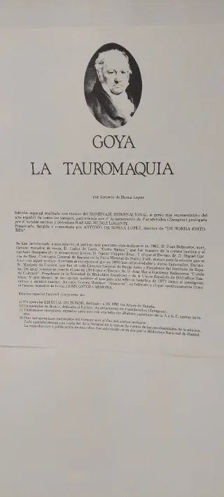 Libro La Tauromaquia Goya Edición Homenaje