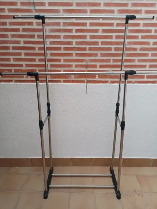 BURRO PERCHERO PARA ROPA doble altura, capacidad