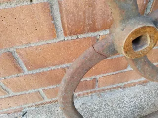 2 Ruedas de Bomba Antigua Hierro Fundido