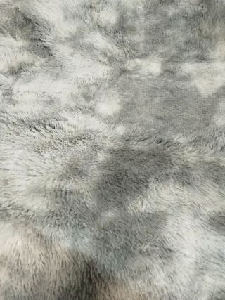 Tappeto Shaggy Grande Grigio e Bianco