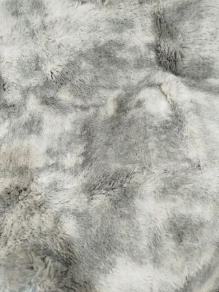 Tappeto Shaggy Grande Grigio e Bianco