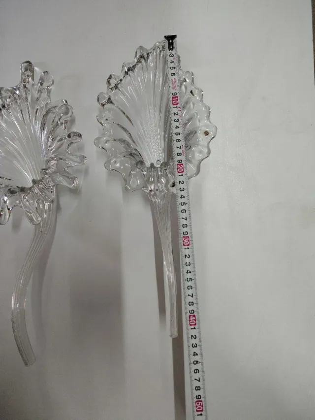 Hojas de cristal Murano (2 unidades)