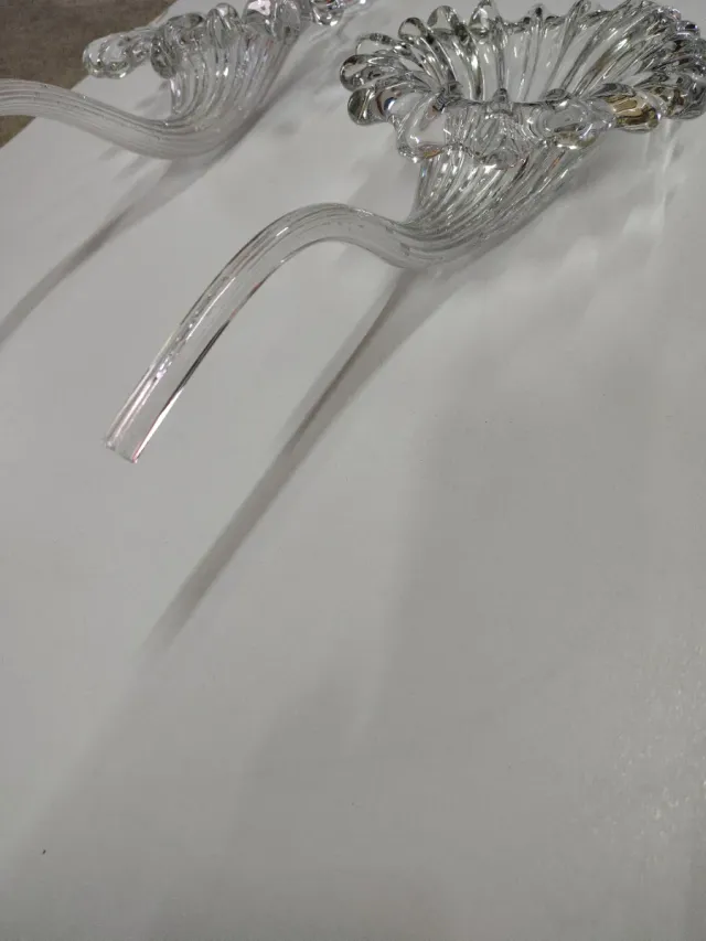 Hojas de cristal Murano (2 unidades)