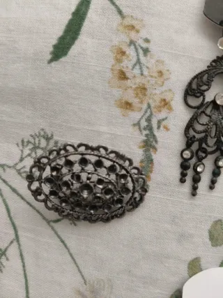 Pendientes flamenca plateados