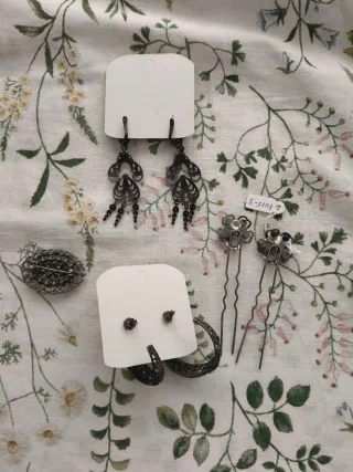 Pendientes flamenca plateados