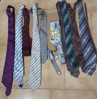 Lotto 10 cravatte uomo moda vintage