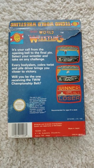 Tecmo World Wrestling NES - Juego y Manual