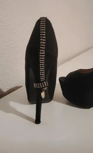 Zapatos tacón plataforma negros