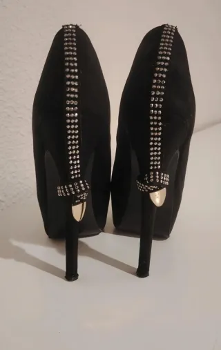 Zapatos tacón plataforma negros