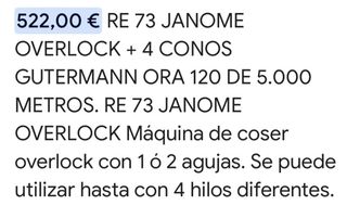 Remalladora Janome RE73