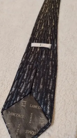 Cravatta uomo fantasia grigio nero