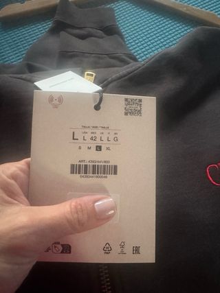 Sudadera Willy Chavarria by ZARA Negra Talla L